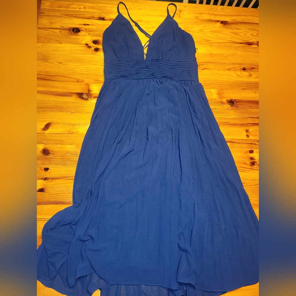 Lulu's Elegant Blue Maxi Dress